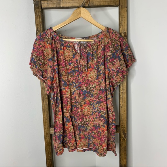 Time and Tru Tops - Time and Tru Floral Multicolor Women's Top Size XXL
